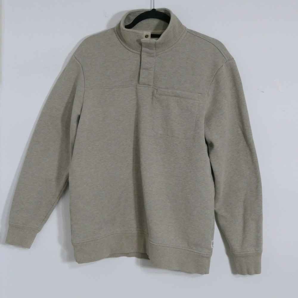 Magellan Mens Sweatshirt M Tan Quarter Snap Gorpcore Outdoorsy Rugged Earthy